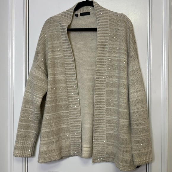 SOLD OUT Saks Fifth Avenue Cardigan Sweater with Shawl Collar and Ribbed Knit - Picture 8 of 12